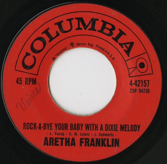 Aretha Franklin - Rock-A-Bye Your Baby With A Dixie Melody / Operation Heartbreak (4-42157) 1961 US Columbia｜中古7inch アレサ・フランクリン