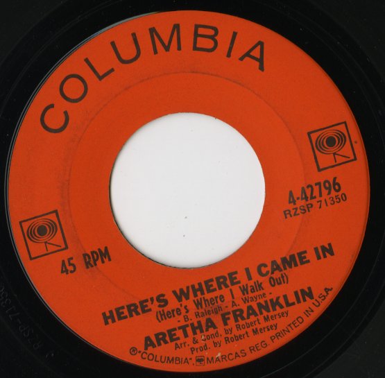 Aretha Franklin - Say It Isn't So / Heres Where I Came In (4-42796) 1963 US Columbia｜中古7inch