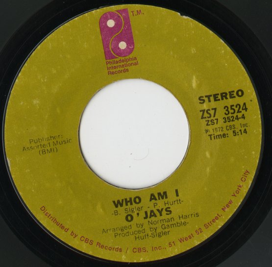 The O'Jays / オージェイズ / Love Train / Who Am I -7 ( ZS7 3524 )