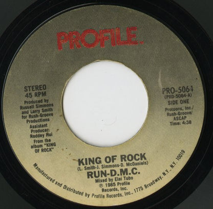 RUN DMC / King Of Rock -7 ( PRO5064 )