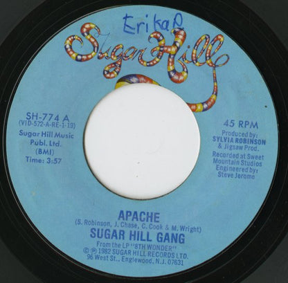 Sugar Hill Gang / シュガーヒル・ギャング / Apache / Rapper's Delight -7 ( SH774 )