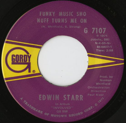 Edwin Starr / エドウィン・スター / Funky Music Sho Nuff Turns Me On / Cloud Nine - 7 ( G 7107 )