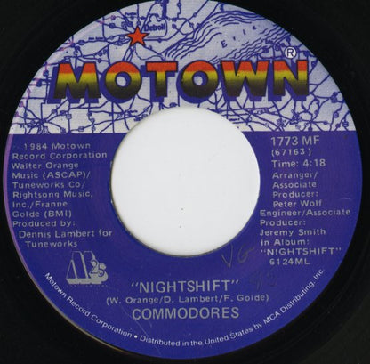 Commodores / コモドアーズ / Nightshift / I Keep Running -7 ( 1773 MF )