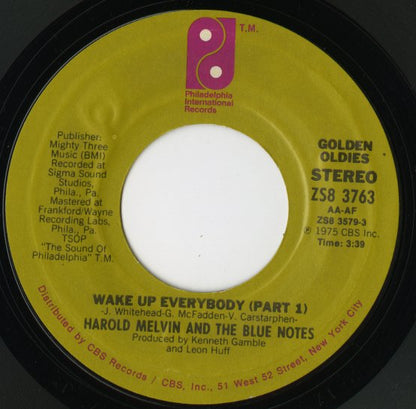 Harold Melvin & The Blue Notes / ハロルド・メルヴィン＆ブルーノーツ / Wake Up Everybody -7 ( ZS8 3579 )