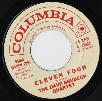 Dave Brubeck - Countdown / Eleven Four (4-42404) 1962 US Columbia｜中古7inch