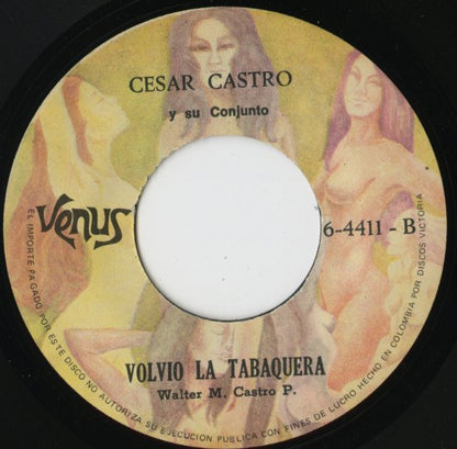 Cesar Castro Y Su Conjunto / La Guayabita / Volvio La Tabaquera -7 ( 6-4411 )