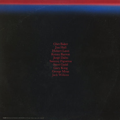 Chet Baker Jim Hall Hubert Laws / Studio Trieste (K26P 6180)