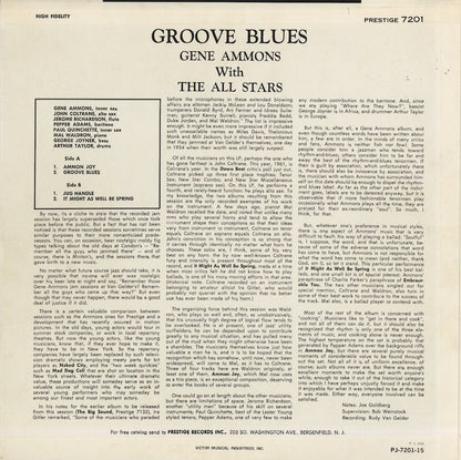Gene Ammons / ジーン・アモンズ / Groove Blues (PJ 1571)