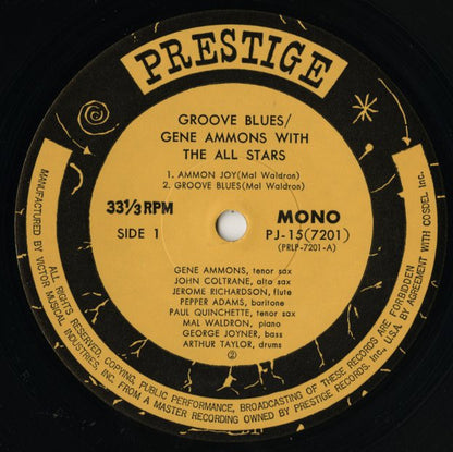 Gene Ammons / ジーン・アモンズ / Groove Blues (PJ 1571)