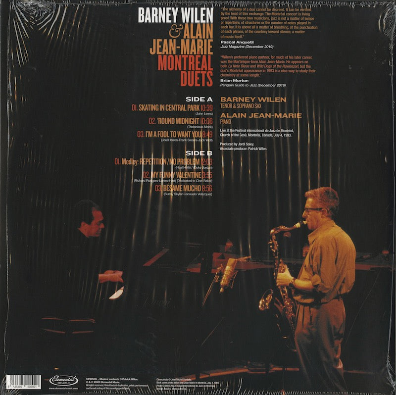 Barney Wilen, Alain Jean-Marie / Montreal Duets (180g) (5990536)