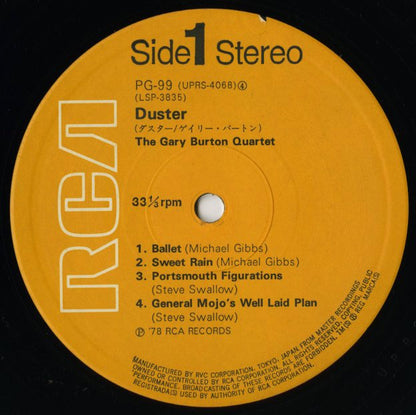 Gary Burton / ゲイリー・バートン / Duster (PG-99)