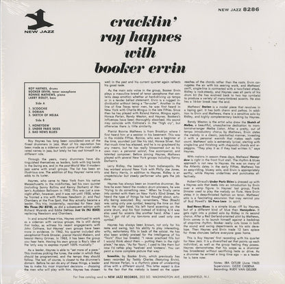 Roy Haynes / ロイ・ヘインズ / Cracklin' With Booker Ervin (180g)