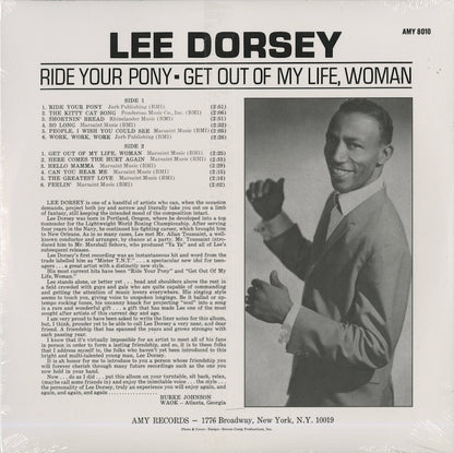 Lee Dorsey / リー・ドーシー / Ride Your Pony - Get Out Of My Life Woman