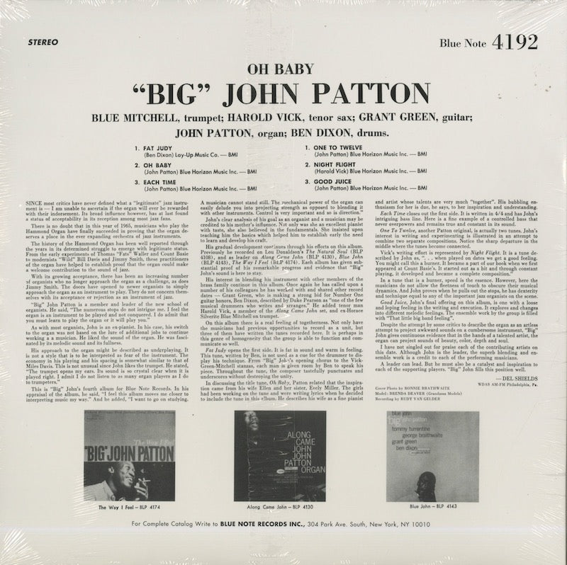 Big John Patton / ビッグ・ジョン・パットン / Oh Baby!