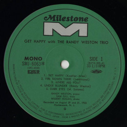 Randy Weston / ランディー・ウェストン / Get Happy (SMJ-6063M)