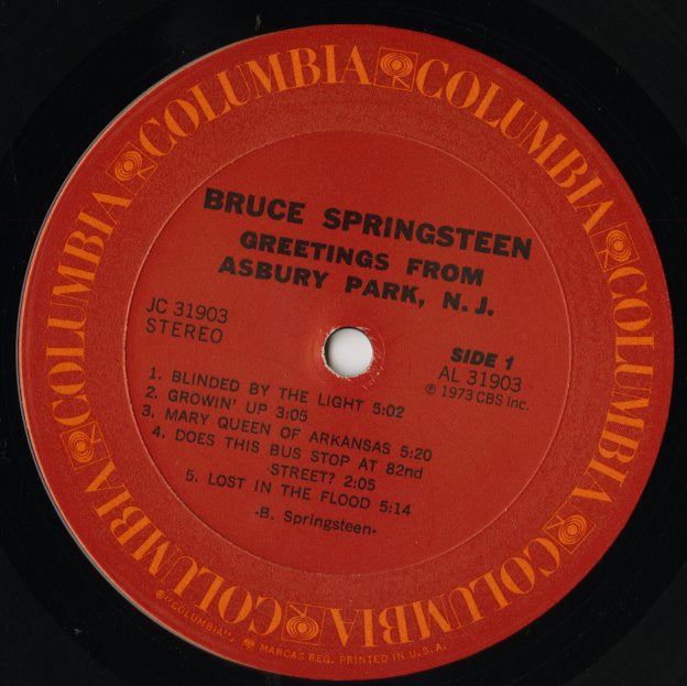 Bruce Springsteen / ブルース・スプリングスティーン / Greetings From Asbury Park N.J. (JC 31903)
