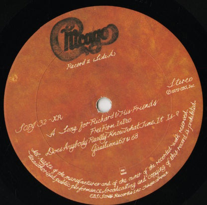 Chicago / シカゴ / Live In Japan (SOPJ 31-32 XR)