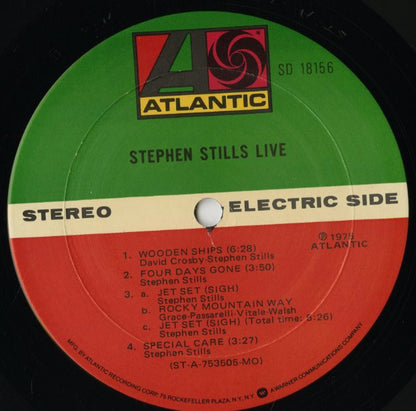Stephen Stills / スティーヴン・スティルス / Live (SD18156)