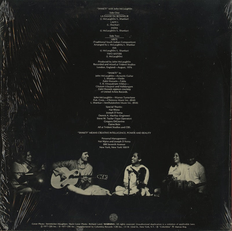 Shakti With John McLaughlin / シャクティ　ジョン・マクラフリン / A Handful Of Beauty (PC 34372)