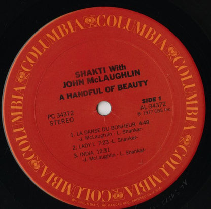 Shakti With John McLaughlin / シャクティ　ジョン・マクラフリン / A Handful Of Beauty (PC 34372)