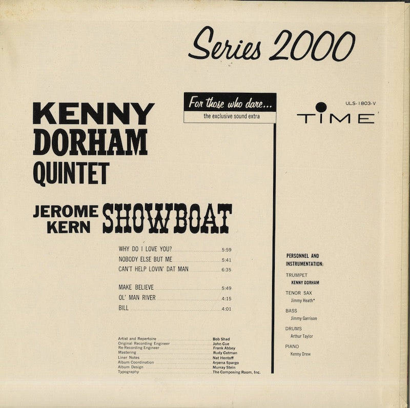 Kenny Dorham / ケニー・ドーハム / Jerome Kern Showboat (ULS-1803-V)