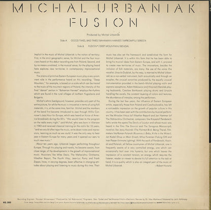 Michal Urbaniak / ミシャル・アーバニアック / Fusion (SOPN 132)