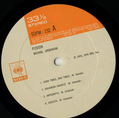 Michal Urbaniak / ミシャル・アーバニアック / Fusion (SOPN 132)