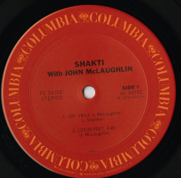 John McLaughlin / ジョン・マクラフリン / Shakti With John McLaughlin (PC 34162)