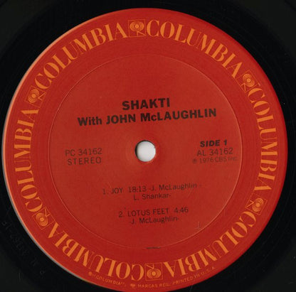 John McLaughlin / ジョン・マクラフリン / Shakti With John McLaughlin (PC 34162)