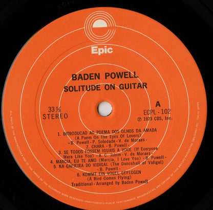 Baden Powell / バーデン・パウエル / Solitude On Guitar (ECPL-102)