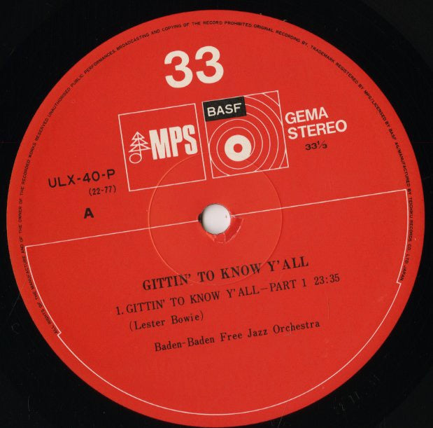V.A./ Gittin' To Know Y'All [ULX-40-P]