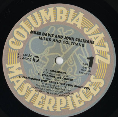 Miles Davis ＆ John Coltrane / マイルス・デイヴィス ジョン・コルトレーン / Miles & Coltrane (CJ 44052)