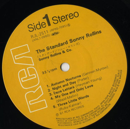 Sonny Rollins / ソニー・ロリンズ / The Standard Sonny Rollins (RJL-2511)