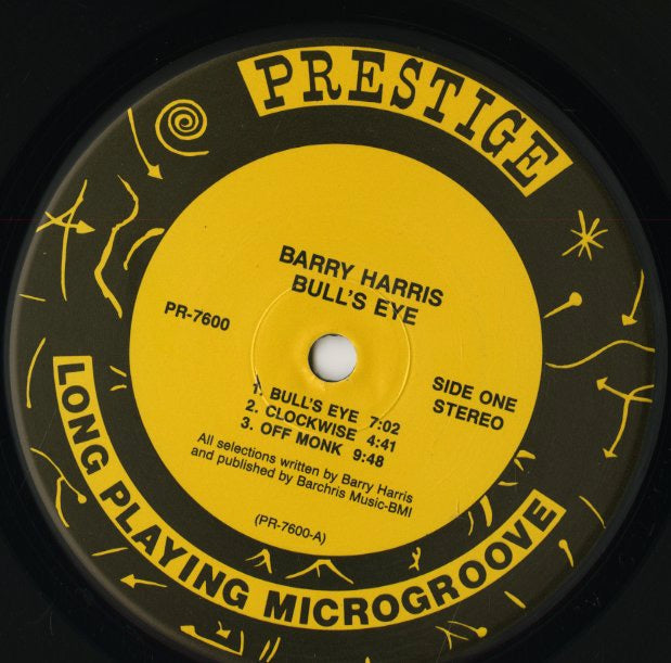 Barry Harris / バリー・ハリス / Bull's Eye! (PR 7600)
