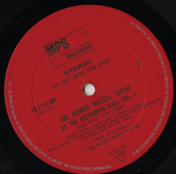 George Russell Sextet & Don Cherry / At Beethoven Hall Vol. 1 (YS-2103-MP)