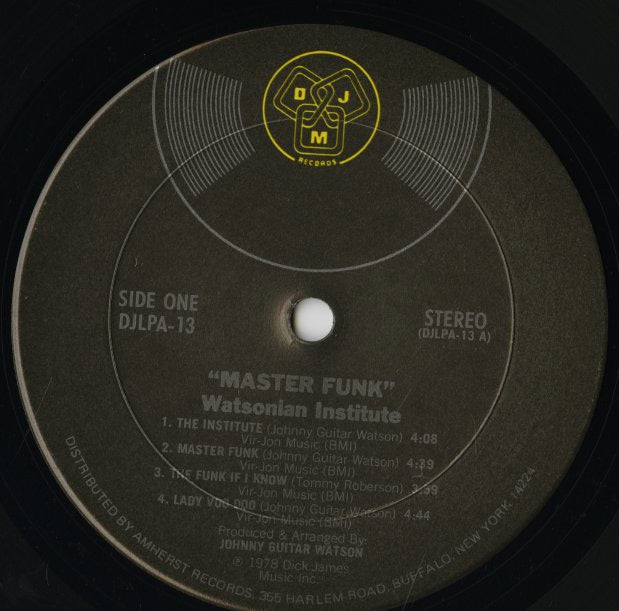 Watsonian Institute / ワトソニアン・インスティテゥート / Master Funk (DJLPA-13)