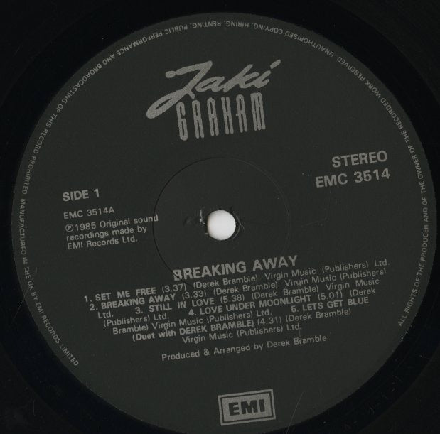 Jaki Graham / ジャッキ・グラハム / Breaking Away (EMC 3514)