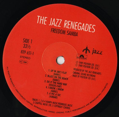 The Jazz Renegades / ジャズ・レネゲイズ / Freedom Samba (839 651-1)