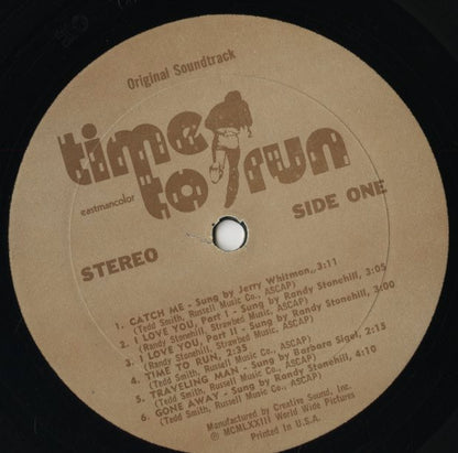 Tedd Smith / テッド・スミス / Time To Run -OST (WWR-1001)