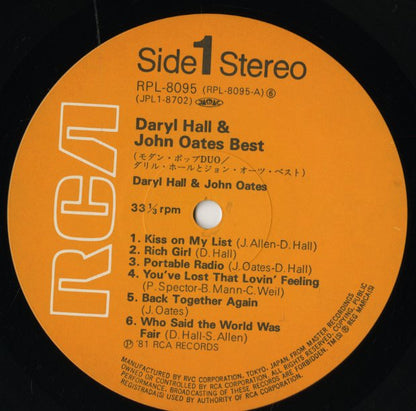Daryl Hall & John Oates / ダリル・ホール&ジョン・オーツ / Best (RPL-8095)