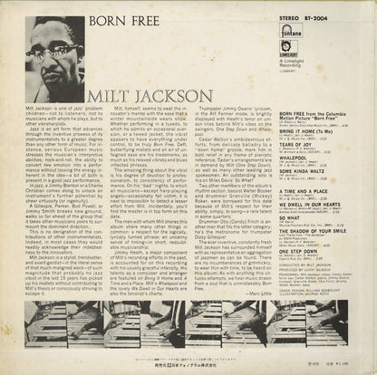 Milt Jackson / ミルト・ジャクソン / Born Free (LM82045)