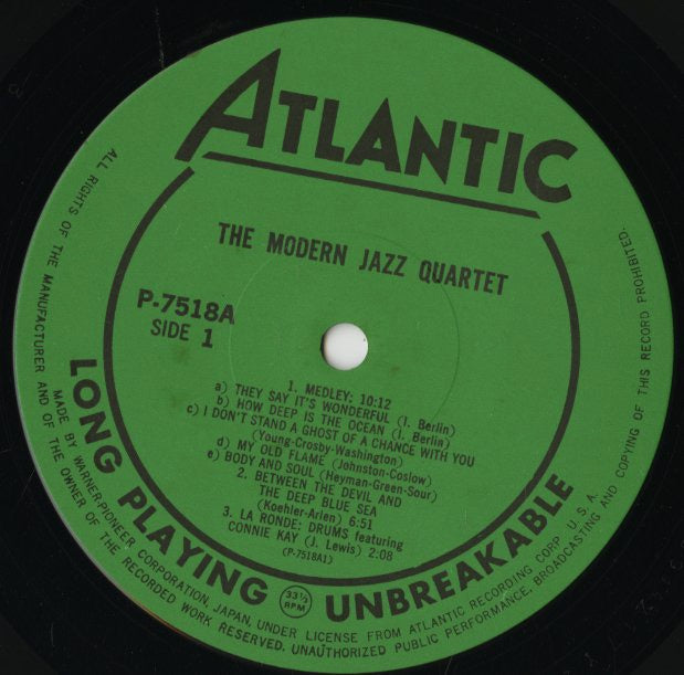 The Modern Jazz Quartet / モダン・ジャズ・カルテット / The Modern Jazz Quartet (P-7518A)