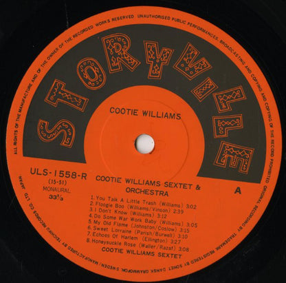 Cootie Williams / クーティー・ウィリアムス / Cootie Williams Sextet And Orchestra (ULS-1558-R)