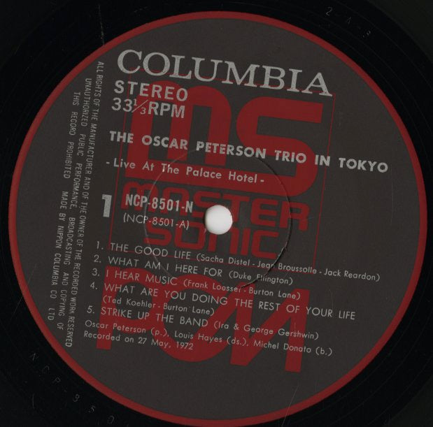 Oscar Peterson / オスカー・ピーターソン / In Tokyo - Live At The Palace Hotel (NCP-8501-N)