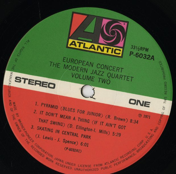 The Modern Jazz Quartet / モダン・ジャズ・カルテット / European Concert: Volume Two (P-6032A)