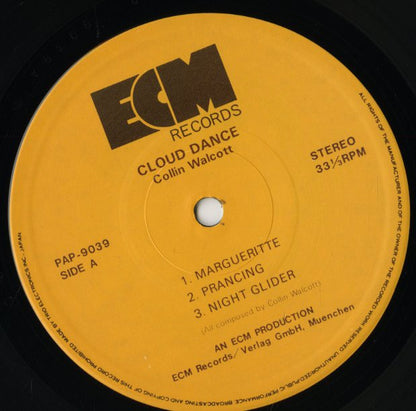 Collin Walcott / コリン・ウォルコット / Cloud Dance (PAP-9039)