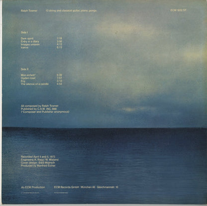 Ralph Towner / ラルフ・タウナー / Diary (ECM 1032 ST)