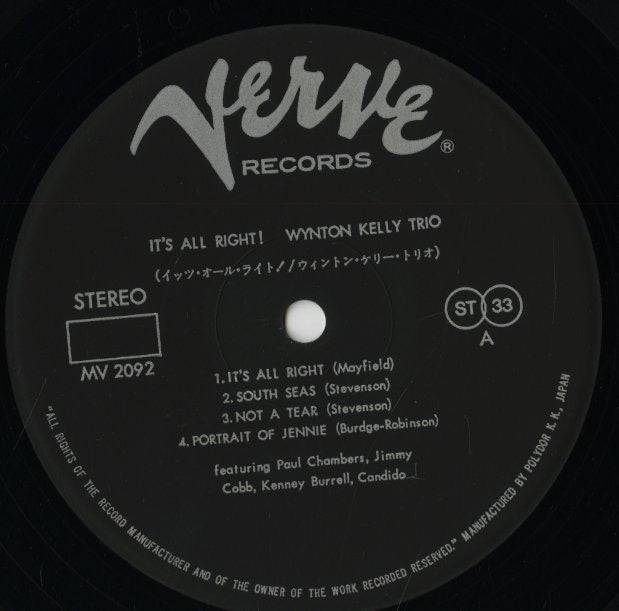 Wynton Kelly / ウィントン・ケリー / It's All Right! (MV2092)