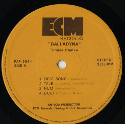 Tomasz Stanko / トーマス・スタンコ / Balladyna (PAP-9044)
