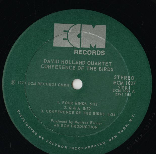 David Holland / デヴィッド・ホランド / Conference Of The Birds (ECM 1027 ST)